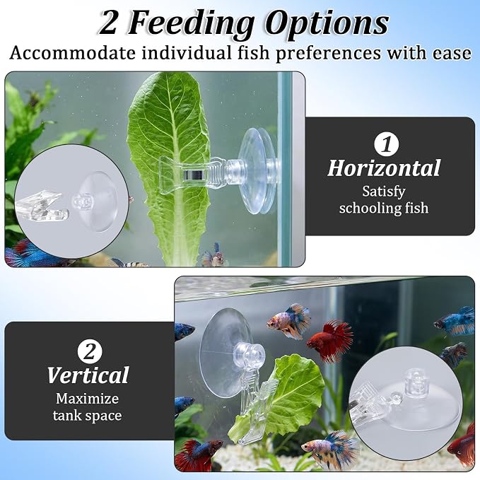 6 Pcs Aquarium Suction Cups with Clips - Aquarium Suction Cup Clips