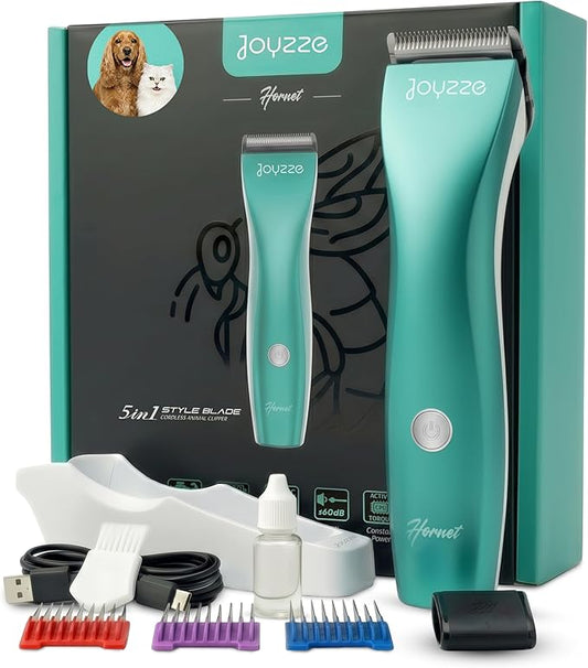 Hornet 5-in-1 Professional Pet Grooming Clipper for Dogs & Cats, Low Noise, Precision Trimmer for Trimming, Shaping & Styling