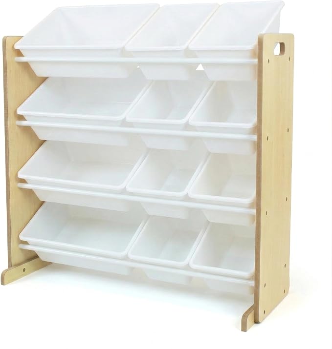 Humble Crew Kids Toy Organizer with 12 Bins, 4 Tier Storage for Playroom