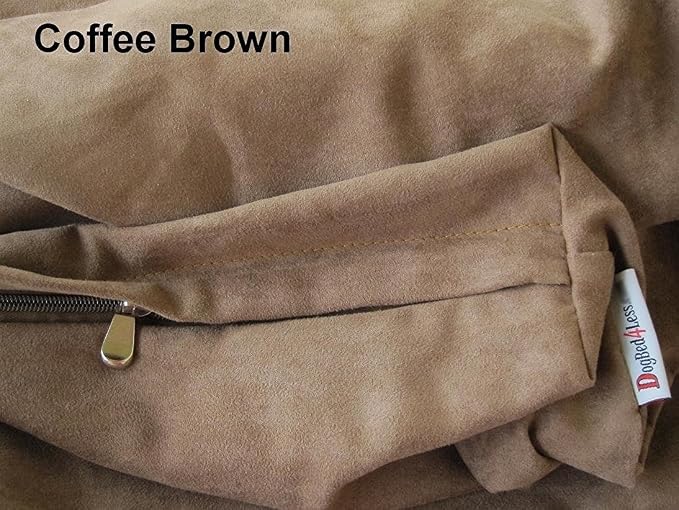 Dogbed4less Large Memory Foam Dog Bed for Medium Dogs, Orthopedic Comfort, Waterproof Liner and Suede Pet Bed Cover 41X27 Inch Pillow, Brown