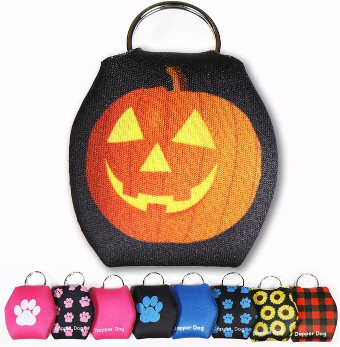 Dapper Dog - Dog Tag Silencer with Tag Ring (Halloween Pumpkin)