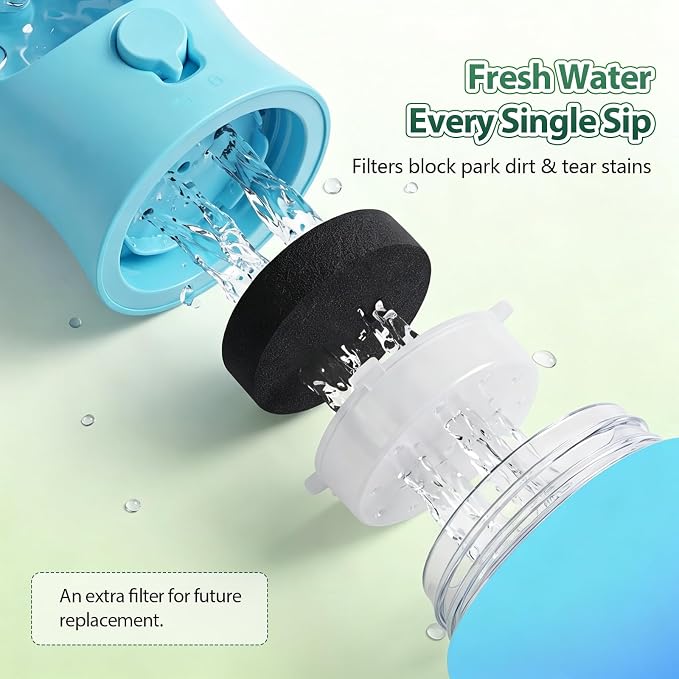 Dog Water Bottle Puppy Essentials, Portable Filtered Dispenser with Travel Dog Food Storage Container, Pet Supplies Gifts Stocking Stuffer Treat Pouches for Pet Training Outdoor Walking Hiking Camping