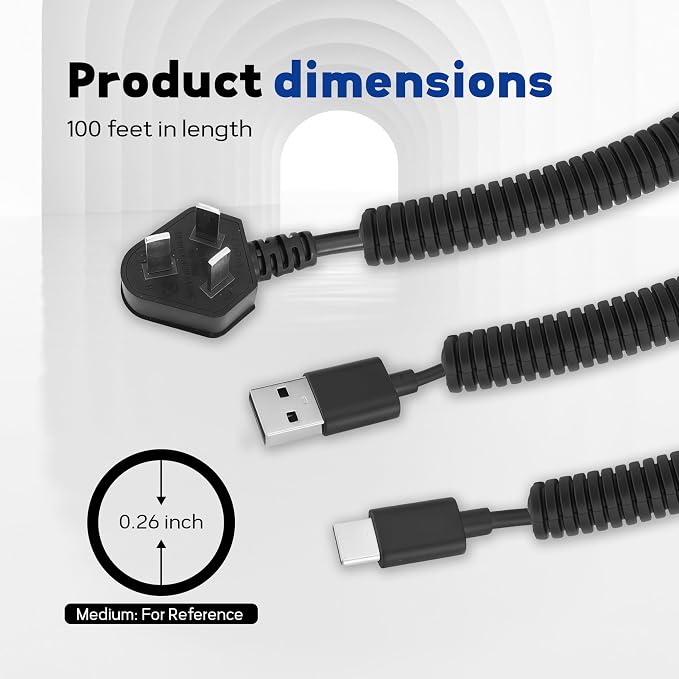100 FT - 1/4 inch Flame Retardant Split Wire Loom Tubing with Installation Tool - Protect Wires from Rabbits, Cats and Other Pets - Black