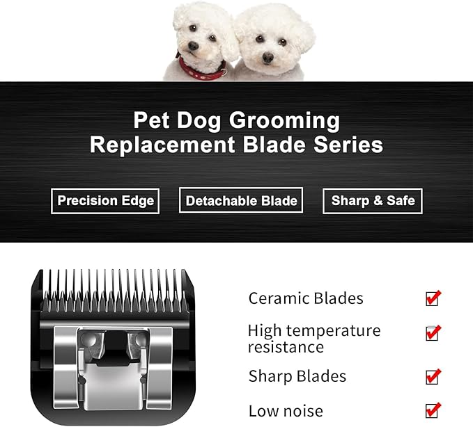 Audoc 30 Blades Dog Grooming Blades Compatible with Andis/Oster A5/Wahl KM-10 Series Dog Clippers,Detachable Clipper Replacement Blade,Black,(30#/3PC)