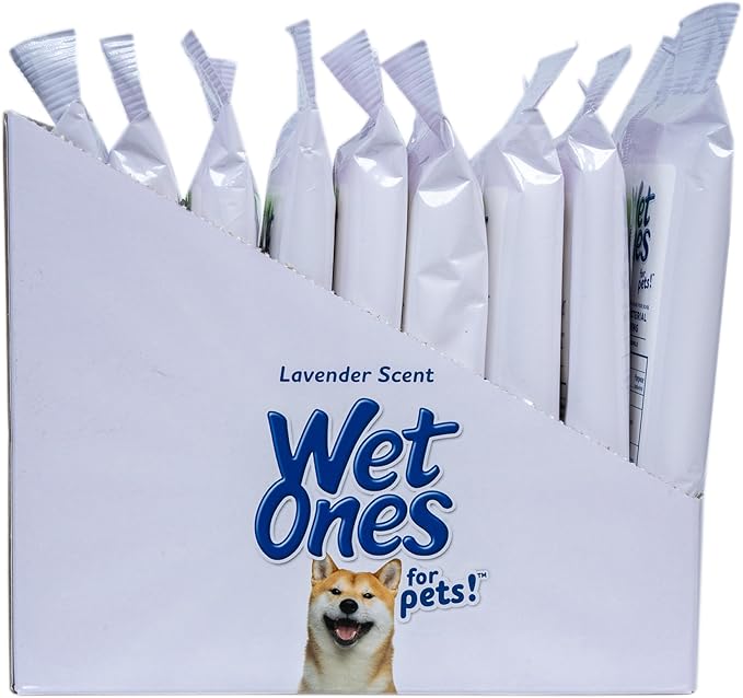 Wet Ones for Pets Antibacterial Calming Dog Wipes with Chamomile and Lavender Scent - Kills 99.99% of Germs, Durable Disposable Paw Wipes for Pets, 30 Count