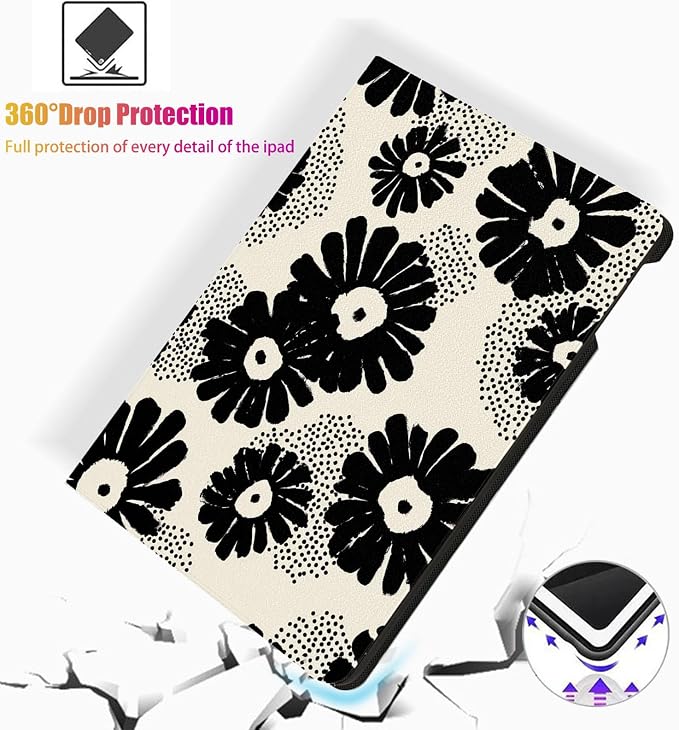 for Samsung Galaxy Tab A7 Lite 2021 Model T220/T225/T227 Tablet Case,Auto Wake/Sleep,Adjustable Stand Protective Cover - Moth Mushroom Starry Night