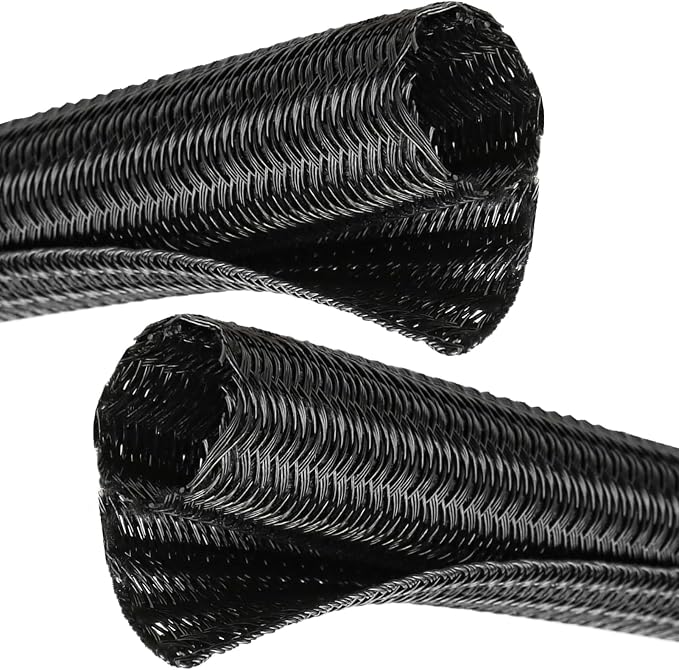Cable Management, 16FT Wire Management Computer Cord Desk Organizer Protectors from Pets No Chew (Black, 13mm-(1/2"))