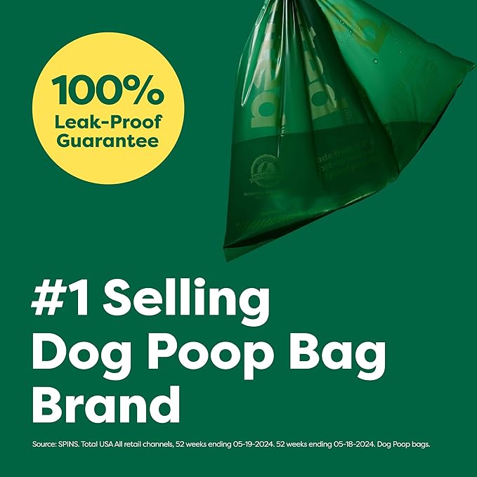 Earth Rated Dog Poop Bags on Refill Rolls, 600 Bags, Unscented | Guaranteed Leak Proof and Extra Thick Waste Bag Refill Rolls