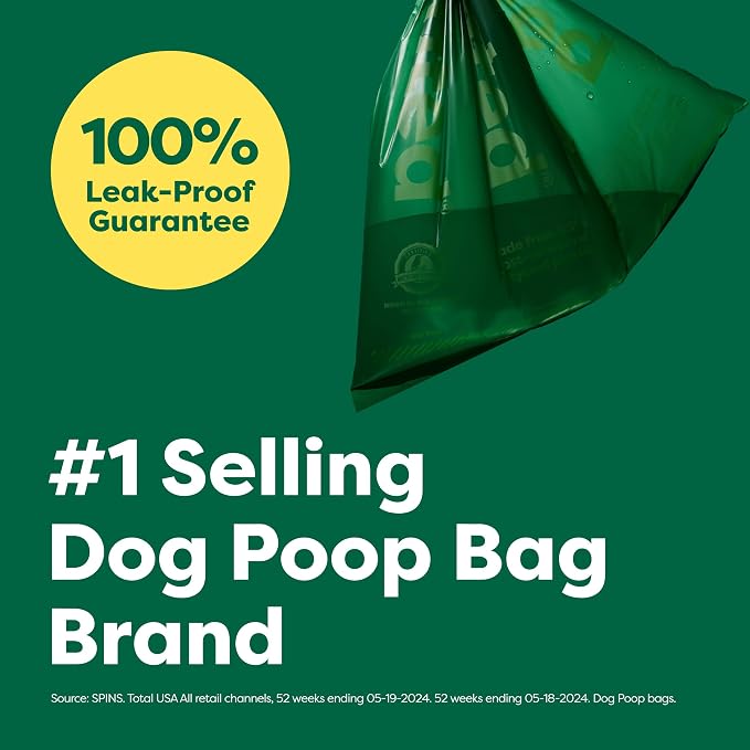 Earth Rated Dog Poop Bags on Refill Rolls, 120 Bags, Unscented | Guaranteed Leak Proof and Extra Thick Waste Bag Refill Rolls