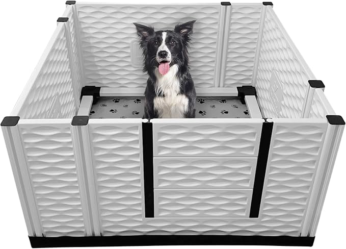 EZclassic 48x48x28 in Whelping Box for Breeders, Durable & Portable | Tall 48x48x28 breeder whelping box with high walls, durable customizable panels, quick setup, and easy cleaning