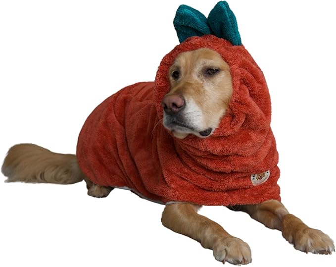 DERPYCHAPPY Premium Dog Towel Robe & Dog Bathrobe for Drying Dogs Made in Korea | Super Absorbent Quick & Adjustable Microfiber Bath Towel for Cats & Puppy Robes After Bath | Soft Warm Drying Coat