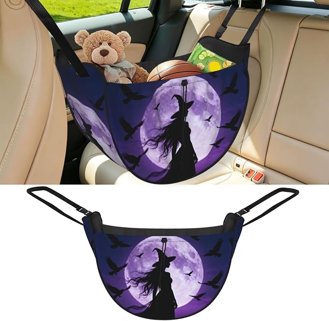 Beautiful Witch Car Seat Organizer-Backseat Storage Bag for Travel | Waterproof Durable. Holds Snacks Gear Essentials. Fits Most Cars.