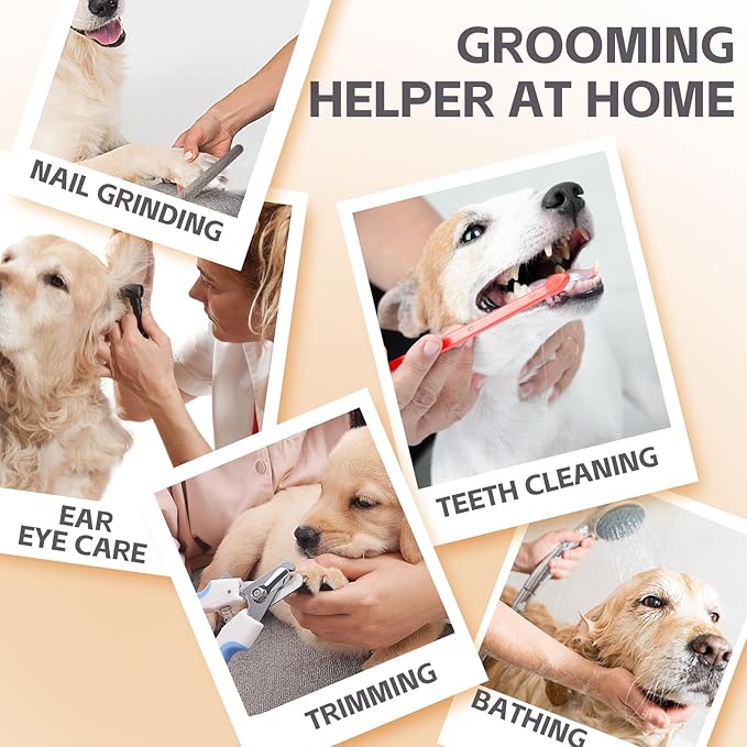ATESON Dog Grooming Hammock Harness for Medium Dogs Nail Trimming, Dog Sling for Cutting Nails, Dog Hanging Holder Hanger for Clipping Nails with Nail Clippers, Nail File