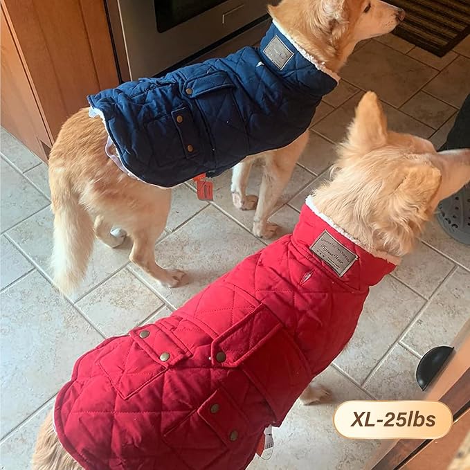 KYEESE Waterproof & Windproof Dog Coat for Small Medium Dogs Puffer Jacket