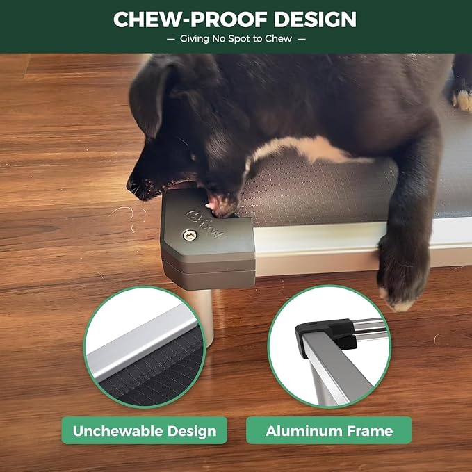 FXW TitanNest Padded Chew-Proof Elevated Dog Bed for Extra-Small Dogs | Easy to Clean, Pre-assembly Raised Cot, Indoor/Outdoor/Camping, 29 x 18 x 4.5in