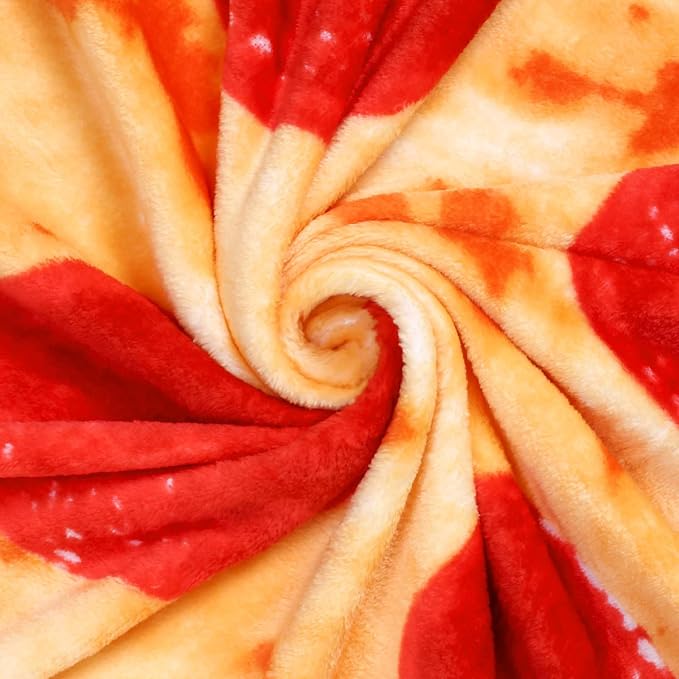 Bnuitland 71 Inches Pizza Funny Blanket, 300 GSM Double Sided Giant Funny Novelty Realistic Food Blanket for Adults and Kids, Super Soft Flannel Throw