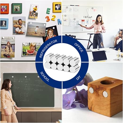 DIYMAG 50Pcs Small Refrigerator Magnets, 10x3mm Round Rare Earth Magnet | Mini Tiny Neodymium Strong Magnets for Crafts, DIY, Fridge, Miniatures, Whiteboard, Office, Kitchen, Dry Erase Board
