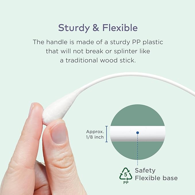 ARCA PET Cotton Swabs for Dogs and Cats - Cat & Dog Ear Cleaner Long Cotton Swab - Extra Large Cotton Head, Cat & Dog Ear Cleaning Kit for Puppies, Multipurpose Pet Cotton Swabs (Extra Large 100 Buds)
