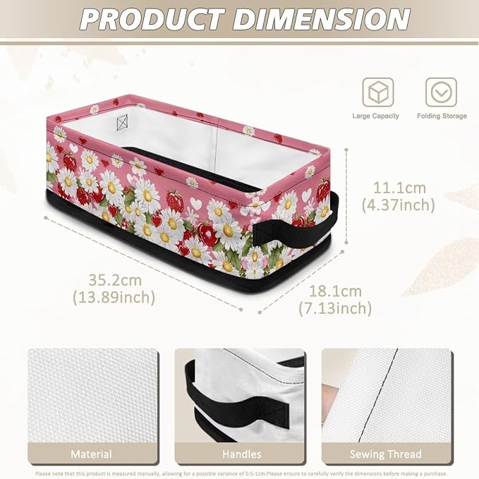 Daisy Toilet Paper Organizer Bathroom Basket Back of Toilet Tank Paper Storage Basket Versatile Shelf Bins Decorative Paper Basket Bathroom Decor Accessories