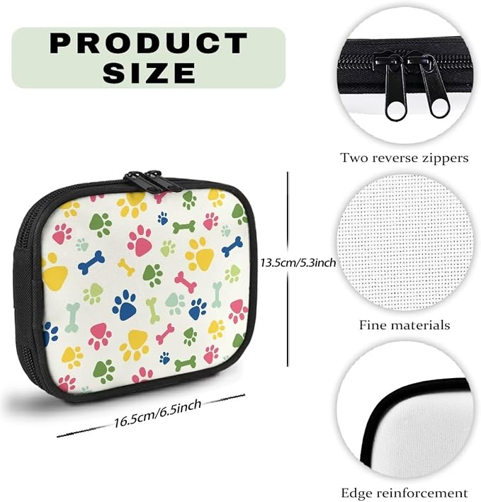 Cute Dog Paws First Aid Kit for Home Portable Pet Emergency Kit Travel Pet First Aid Kit Bag for Dogs Cute Medicine Bag First Aid Pouch with Zipper
