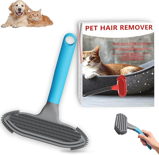 Pet Hair Removal Tool and Pet Hair Remover with 3 in 1 Silicone, Cat Dog Hair and lint Fur Remover for Carpet Couch Cat Tree Bed Furniture and Car Interior, Reusable and Portable,1 Pack