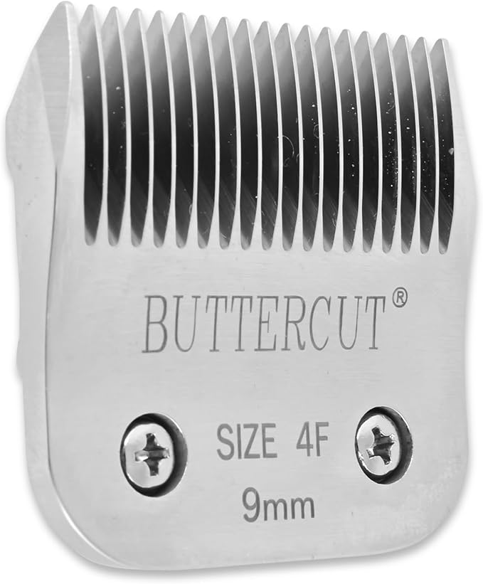 Geib Buttercut Detachable Replacement Dog Clipper Blade - Size 4F, Stainless Steel Long-Lasting Sharp Edges, 3/8-Inch Length, Compatible with Andis A5, Oster A5, Wahl KM10, Size-4F Dog Grooming Blade