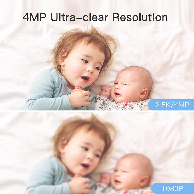 ARENTI 4MP Pet Camera P2Q 2PC, 5G WiFi 6 Indoor Security Cameras, Free App