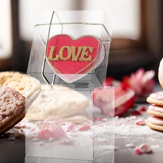 20pcs 4x4x2 Inch Plastic Clear Plastic Boxes Bakery Boxes Cookies Boxes Dount Boxes Soap Boxes Truffle Boxes Browine Cake Boxes Chocolate Covered Strawberries BoxesTreat Boxes
