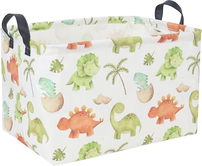 Dinosaur Baskets Storage Basket Gift Basket Rectangular Cute Storage Bin Box Organizer Book Shelf Bins Dinosaur Room Decor(Cute dinosaur)