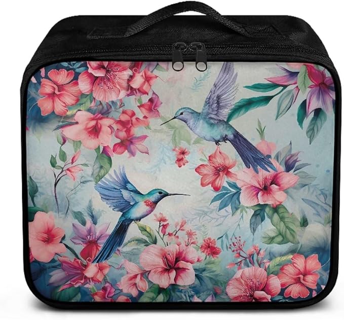 Rnyleeg Empty First Aid Bag for Home First Aid Kit for Car Travel Medical Kit Outdoor Sports Hiking Camping Survival Bag Floral Hummingbird