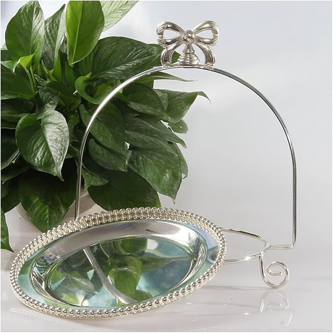Elegant Dessert Pearl Tray Bow Cake Stand Holder Cupcake Display Rack Bakeware Birthday Wedding Partycake Stands Set
