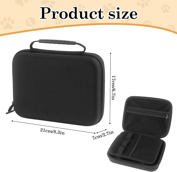 Klmnop Pet Grooming Scissors Organizer Case & Dog Grooming Bag - Tool Storage & Travel Kit Storage Box for Clippers Nail Trimmer, Pet Shaver for Owners(Black)
