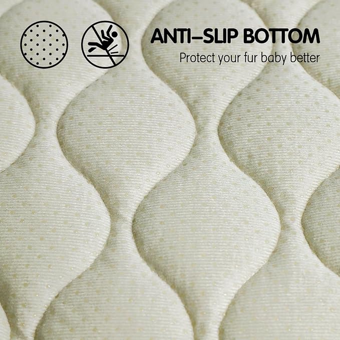 Dog Bed Mat Crate Pad, Anti-Slip Bottom Machine Washable Pet Pad | Thick lightweight mat with anti-slip bottom, machine washable. Ideal for dogs, cats in crates, home & car, XS 22x13'', Grey