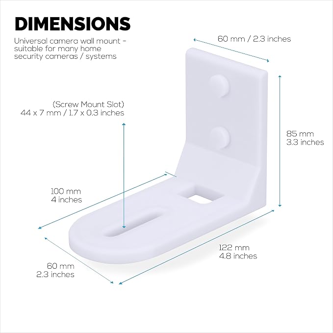 Screwless Wall Mount Small Shelf for Baby Monitors, Security Cameras, Speakers, Decor, Plants & More, Strong VHB Adhesive with Screw in Option, Easy to Install, No Mess Shelves by Brainwavz (W01)