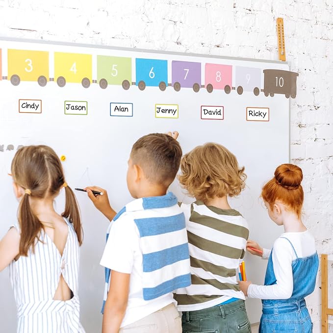 Dry Erase Magnetic Labels 5x3 in, Magnetic Dry Erase Labels, 40Pack | Reusable Dry Erase Magnetic Labels, White Board Magnets Set for School, Classroom, Office, Home