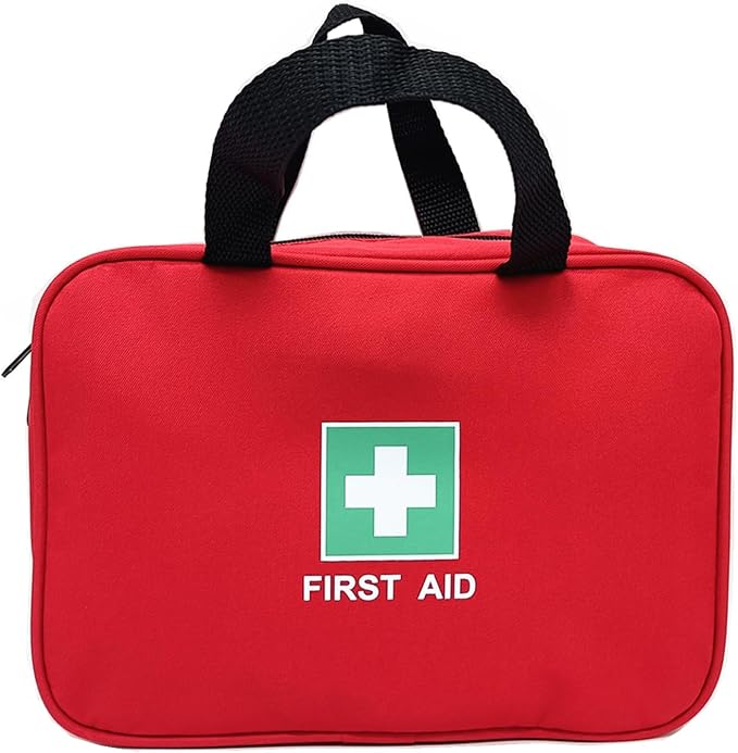 First Aid Bag Empty Medical Bags Travel Rescue Pouch First Responder Storage Compact Survival Medicine Bag for Car Home Office Kitchen Sport Outdoors Field Trips (Red)