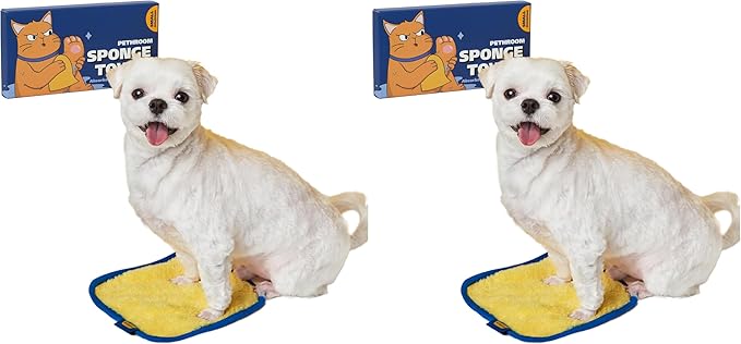 PETHROOM] Portable Pet Towel for Dogs & Cats | Professional Pet Dryer, Super Absorbent & Quick-Drying Dog Dryer | Lightweight, Durable, Ultra-Soft (Small) 8"x 8" (Pack of 2)