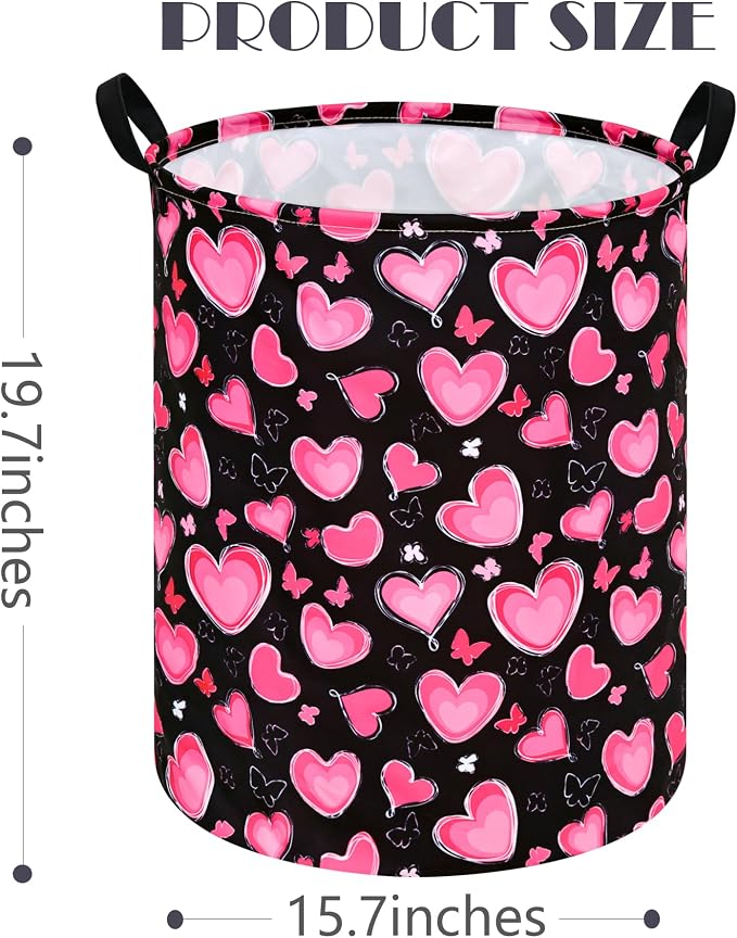 MAIZMZ Girls Storage Basket Kids Hamper Storage Bins Organizer Toy Box Large Canvas Waterproof Laundry Basket for Home/Dorm/Kitchen/Pet/Office/Closet/Shelf/Gift Baskets