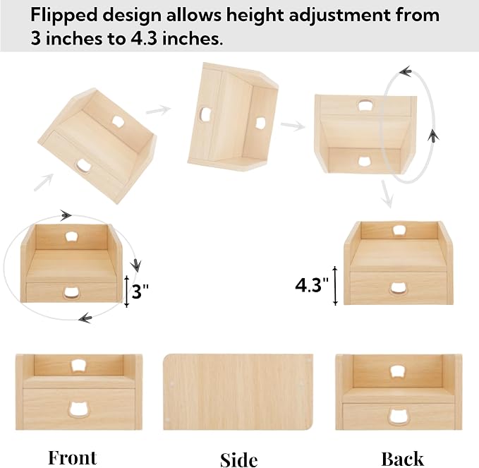 Raised Pet Feeder Stand for Cats & Dogs Neck Health, Holder for Pet Automatic Feeders, Pet Water Dispenser Stand, Adjustable Height Elevated Shelf for PETKIT, PETWANT and Most Pet Feeders