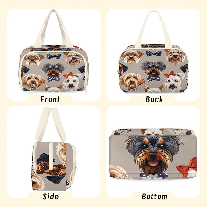 Pet Dog Travel Toiletry Bag with Handle | Wet & Dry Separation, Full-Size Bottle Friendly, Leak-Proof, Waterproof, Easy to Clean, for Travel, Gym, Home