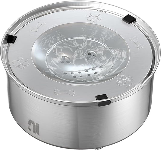 nicelock 3L/0.8 Gallon Dog Water Bowl No Spill, Stainless Steel No Spill Water Bowl for Dogs, Slow Water Dog Bowl, No Splash Dog Water Bowls