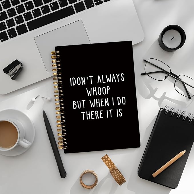 Sarcastic Notebook for Work, Funny Office Gifts for Coworkers | Funny Notebooks Journalfor Work, Office Humor Gifts, Black Hardcover Spiral Notebook 5.5x8.3 Inch