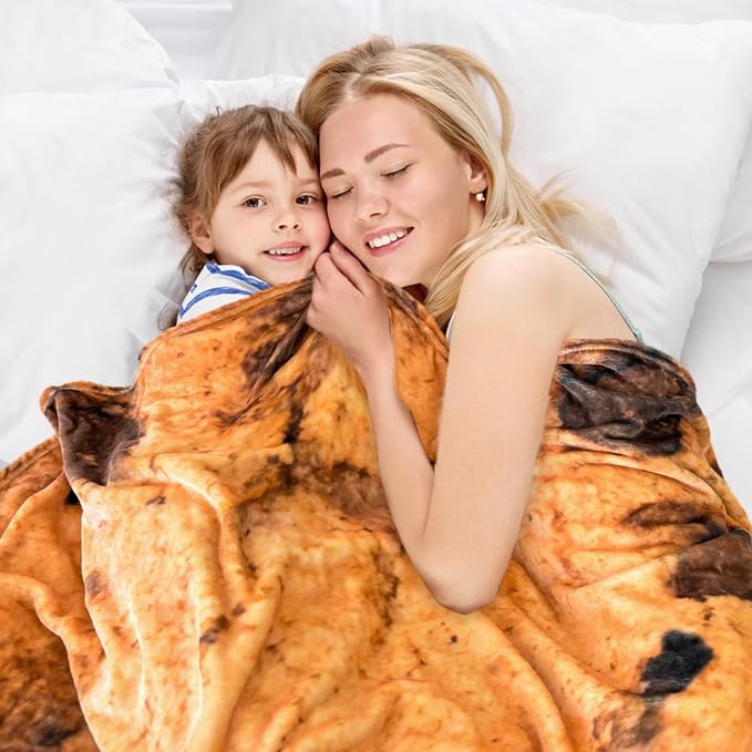 Bnuitland Cookies Funny Blanket, 300 GSM Double Sided Giant Realistic Food Blanket, Novelty Gift for Adults and Kids, Super Soft Flannel