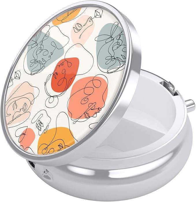 Pill Box, Small Pill Case for Purse & Pocket, Travel Medicine Organizer | Cute Travel Medicine Organizer, Portable Medicine Container Holder to Hold Vitamins, Medication, Fish Oil & Supplement