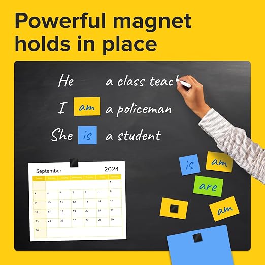 Pre-Cut Adhesive Magnetic Tape Squares, 0.4"x0.08" (10x2mm), 350 pcs | Sticky Magnetic Tape Squares, Flexible, Easy to Use, No Cutting Needed, For Whiteboard, Fridge, Crafts & School