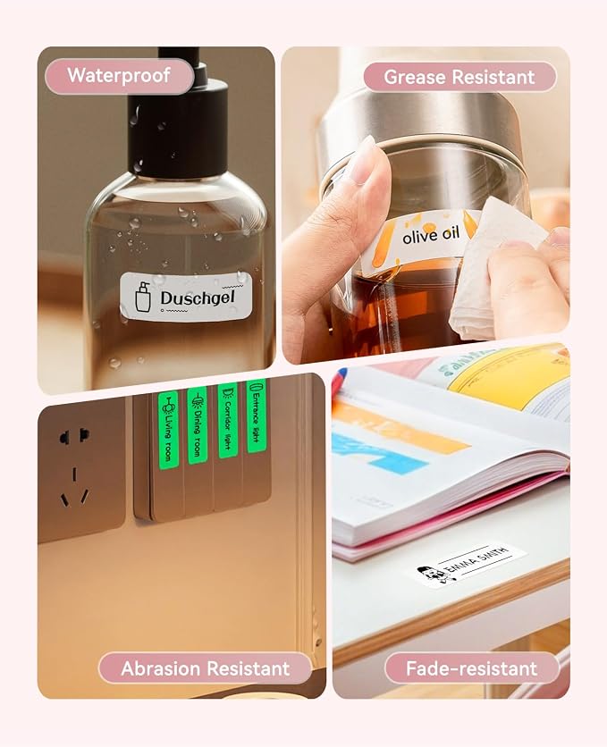NIIMBOT D110 Upgrade Mini Label Maker, Bluetooth Thermal Printer for Daily | Portable Label Maker Machine with Tape, Creative Templates for School Supplies, Kitchen, Pantry, Storage, Files and Business