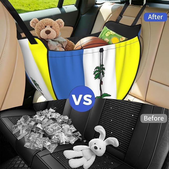 Flag of Penang Car Seat Organizer-Backseat Storage Bag for Travel | Waterproof Durable. Holds Snacks Gear Essentials. Fits Most Cars.