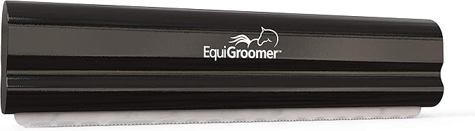 EquiGroomer Deshedding Brush, 8-Inch for Horses and Large Pets, Black, Removes Loose Dirt, Hair, and Fur, Professional Undercoat Grooming Tool