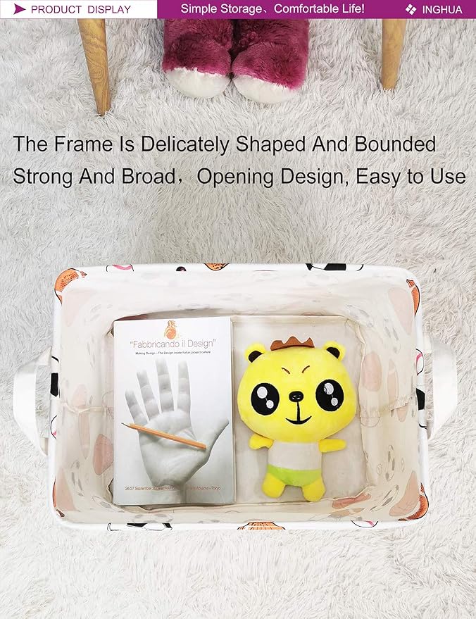 Rectangular Ball game Storage Basket | Gifts Bag for Toys,Books,Clothes,Gifts,Pets-Perfect for Home,Office,Nursery,Dorm,Shelf