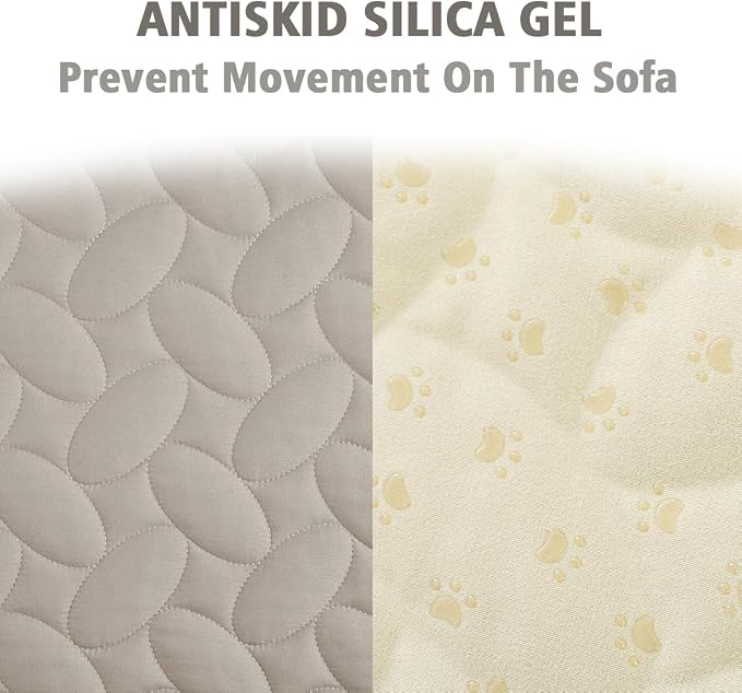 Ameritex Waterproof Pet Bed Cover Anti-Slip Dog Bed Blanket for Sofa and Furniture Waterproof New Pattern Design (Khaki, 30x53 Inch (Pack of 1))